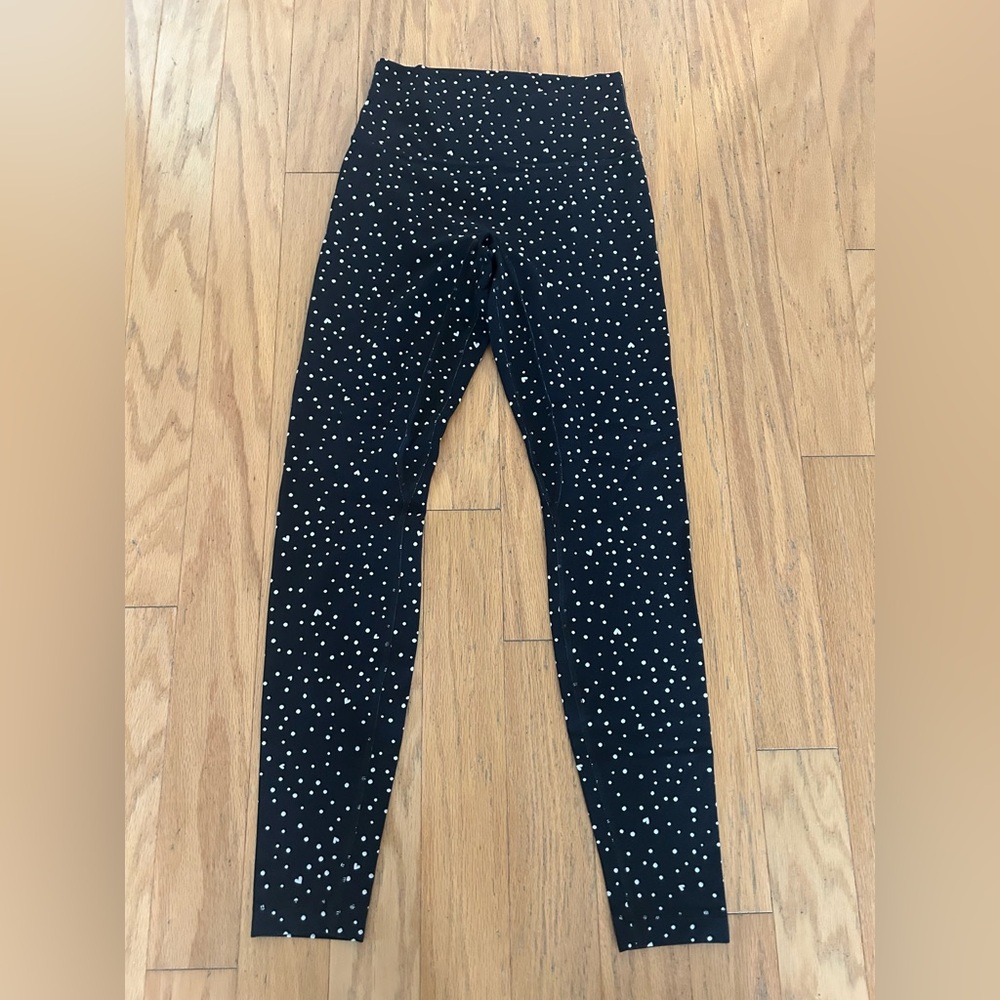 Lululemon align no line heart scatter dot leggings HR 28” size 6
